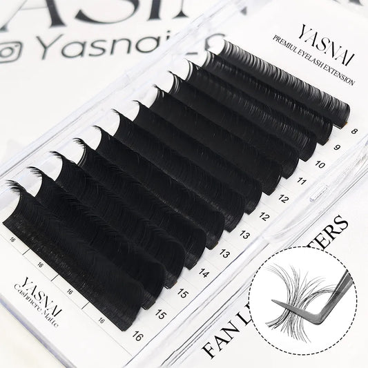 Best Quality Darkest Matte Full Volume Natural Soft Salon Use Cashmere Lash Trays 0.03 Premium Lash Extensions