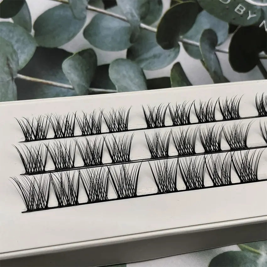 Popular Handmade CC/DD for Segmented Ribbon Strip Lash Extensions Kit with Korea PBT Fiber Natural Long Thick for Home DIY