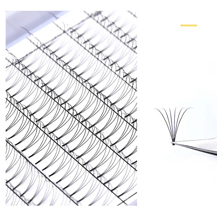 Factory Wholesale 3D Short Stem Premade Volume Fans 0.03 0.05 0.07 Wispy Premade Fans