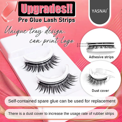 Strip Lashes That Look Like Eyelash Extensions Self Adhesive Eyelashes Set Spike Pre Glued Strip Lashes