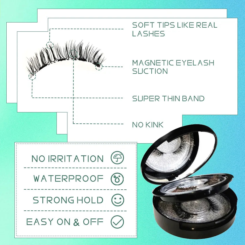 Wholesale Yasnai Premium Quality Reusable Magnetic Eyelashes Synthetic Hair High Lightweight DIY Segmented Lashes Kit Custom