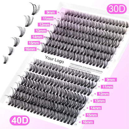 DIY Individual Lash Extension Kit 320PCS 30d 40d DIY Lash Extension Kit Bond Seal Remover Applicator Tools for Lash Extension