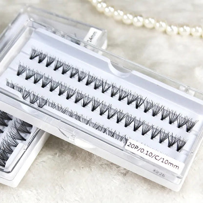 Top Quality 20D Knot Free Cluster Lashes Wispy Original Fibers Individual Lashes