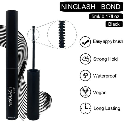 Free Shipping NINGLASH Korea Bond Sealant Remover Cluster Lash Glue Machine Made Super Strong Hold 7-10 Days Long Eyelash