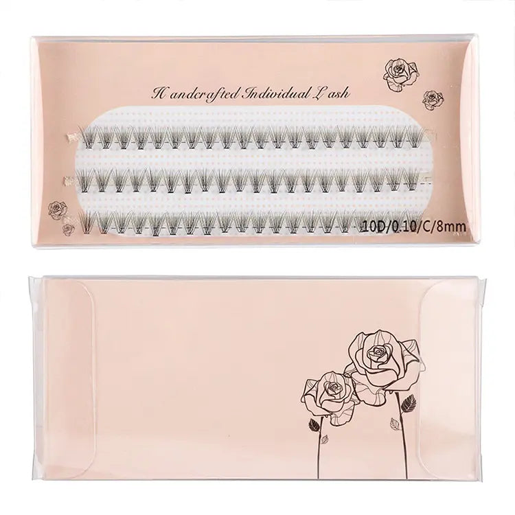 Heat Bonded 10D 20D 30D Individual Eyelash Extensions Premade Fans Classic 3 Lines 60 Pieces Pre Cluster Lashes