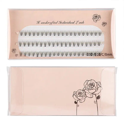 Heat Bonded 10D 20D 30D Individual Eyelash Extensions Premade Fans Classic 3 Lines 60 Pieces Pre Cluster Lashes