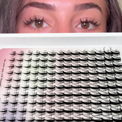 YASNAI Ultra-Thin Invisible Lash Band Cluster Wet-Look Spiky Anime Lashes Extensions Fairy Lash Manga Eyelash Synthetic Hair
