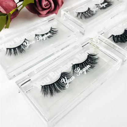 Lashes Business Printing Top Quality Clear Acrylic Lash Box Plastic Transparent Luxury Custom Lashes Case Packaging