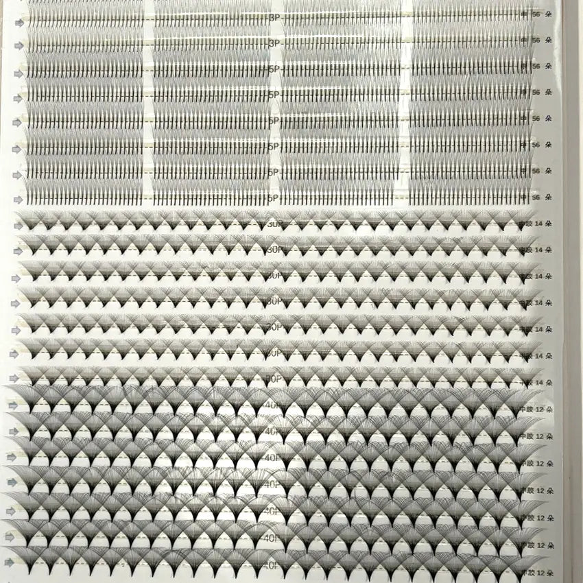 Factory Wholesale Handmade CC for 10D 20D 30D 40D Korean PBT Fiber Premade Volume Fans Lashes Short Stem Eyelash Extensions