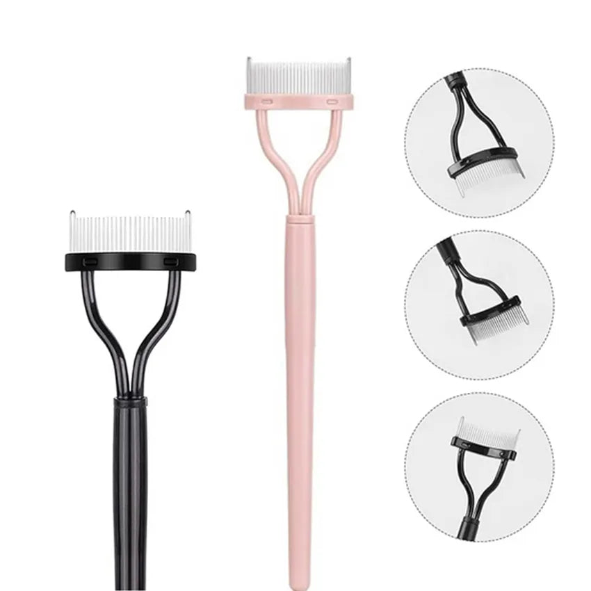 Professional Eyelash Tool Kit with Stainless Steel & Plastic Applicator DIY Eyebrow Brush Comb Lash Separator Makeup Tools