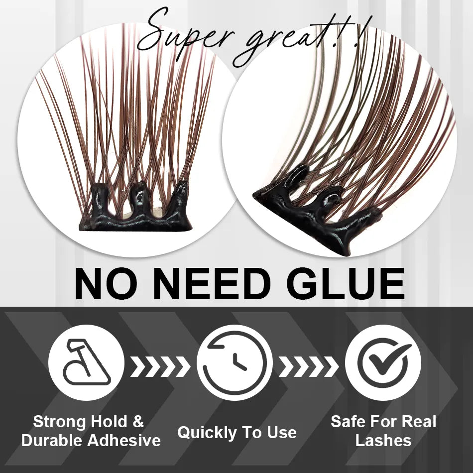 Brown Lash Packaging with Brown Color Lashes Cluster Kits Vendors Dark Brown Lash Clusters Wholesale Glue Free