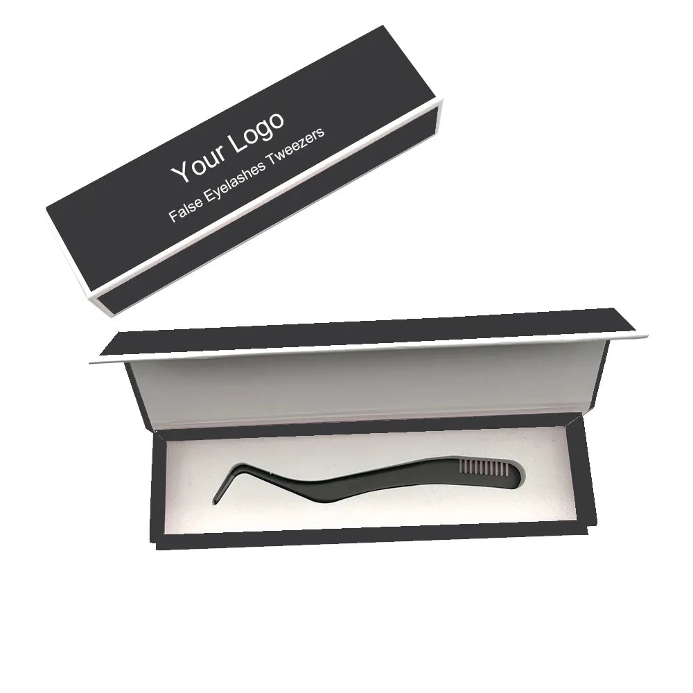 Wholesale Eyelash Tweezers Professional Fiber Tip Lash Tweezers Customized Tweezer Set DIY Eyelash Beauty&tools