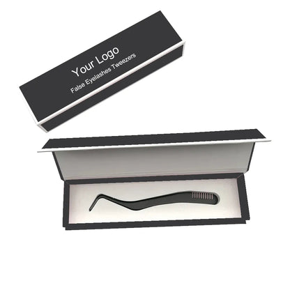 Wholesale Eyelash Tweezers Professional Fiber Tip Lash Tweezers Customized Tweezer Set DIY Eyelash Beauty&tools