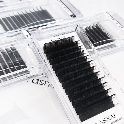 Korean PBT Private Label Super Soft Lash Extensions Cashmere Mega Matte Volume Lash Trays