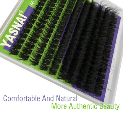 Private Label 100D Fluffy Lashes C D Curl Segment Eyelashes DIY Lash Kit Superfine Band Fluffy Lashes Wholesale