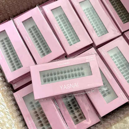 Customize Premium Natural Cluster Lashes Glue Water Strong Hold Proof Pre-glued Self Adhesive Cluster Lashes