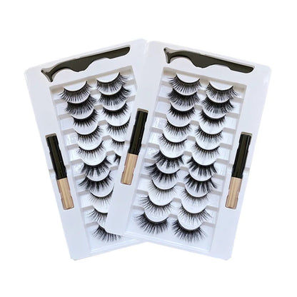 Reusable False Magnetic Eyelashes Kit