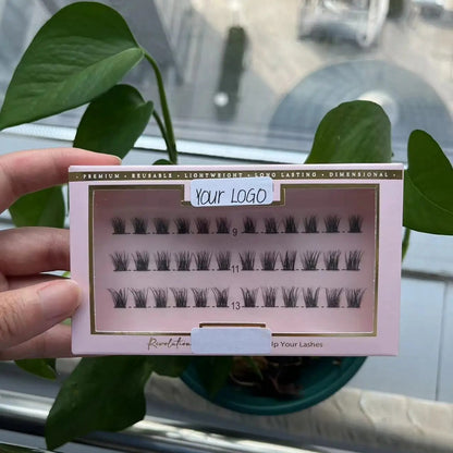 Wholesale Private Label Fluffy Lash Clusters with logo Custom Lash Cluster Kit Diy Segmented Eyelashes