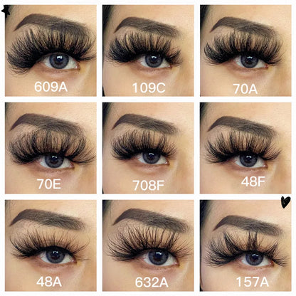 NINGLASH 10 Pairs Lashes Set 25mm Soft Mink Hair Lashes With Square Case for Salon, Beauty Girl Siberian Mink Eyelashes Factory