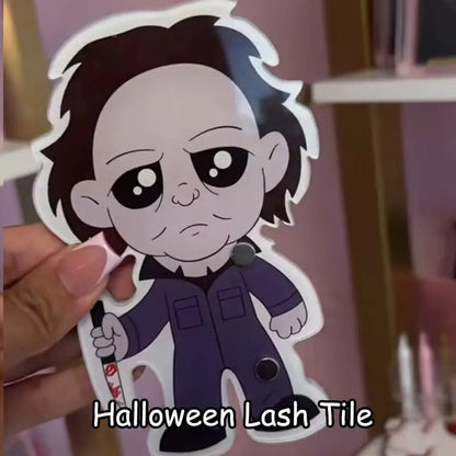 Halloween Cute Large Lash Extensions Tiles Acrylic Custom Halloween Cheetah Lash Tiles Pallet