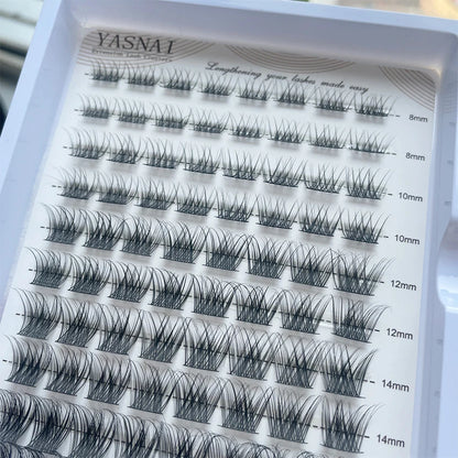 pre-cut Segmented eyelash kit seal bond and tweezers lashes cluster