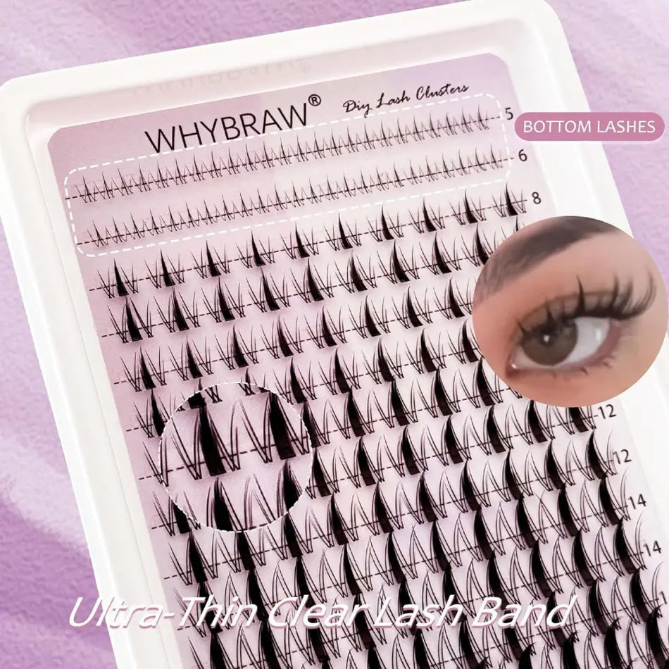 DIY Anime Spike Lashes Extensions Private Label Lash Cluster Kit with Spikes and Bottom