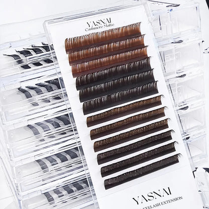 Super Soft 0.03 Brown Volume Lash Tray Light Brown and Dark Brown Eyelash Extensions Wholesale