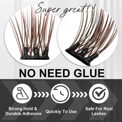 Chocolate Natural Brown Lash Clusters Trays Brown Lash Supplies Silk Dark Brown Glue-free False Eyelashes Clusters