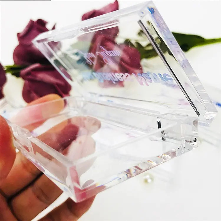 Lashes Business Printing Top Quality Clear Acrylic Lash Box Plastic Transparent Luxury Custom Lashes Case Packaging