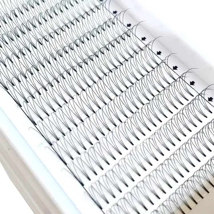 Factory Wholesale 3D Short Stem Premade Volume Fans 0.03 0.05 0.07 Wispy Premade Fans