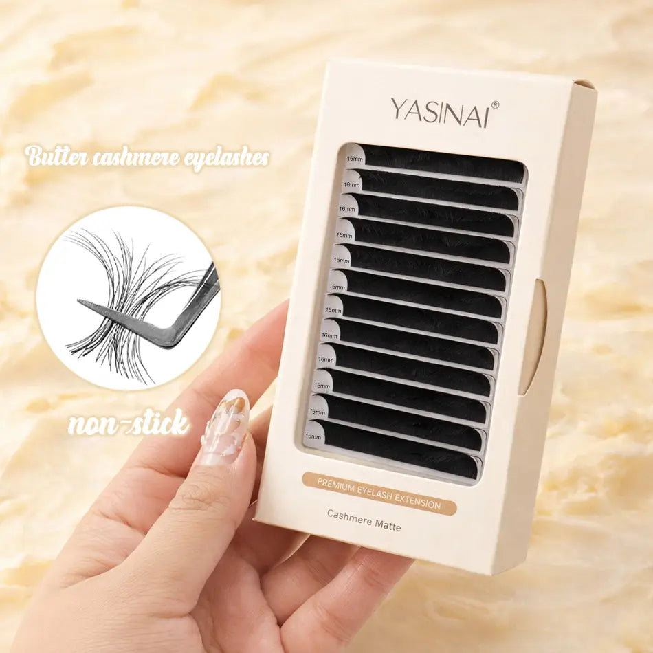 YASNAI Wholesale High Quality China PBT Lashextension Bulk Volume Classic Synthetic Hair Full Volume Eyelash Extensions for