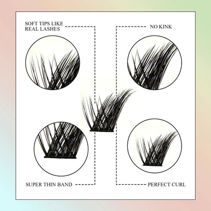 2024 New Design Foxy Lashes Cat Eye Lashes Wholesale Flying Winged Fox Diy Eyelash Extension