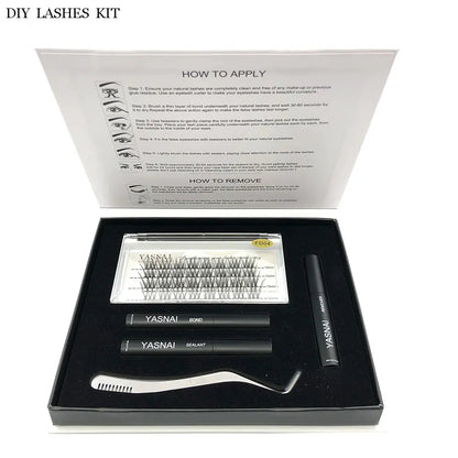 Private Label Cluster Eyelash Extensions at Home Lash Extensions Trays Wholesale DIY Segment Lash Kit