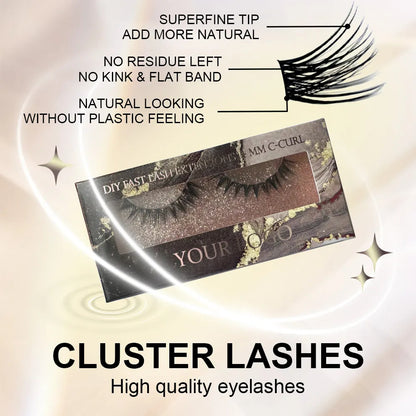 Private Label Luxury Handmade CC/ DD Eyelash Packaging Box Korea PBT Fiber 0.05MM Thickness Natural Look Spikes Wispy Thin