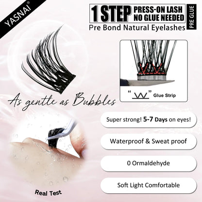 2025 W Self Adhesive Lash Clusters Pre Bond No Glue Needed Cluster Lashes Extensions