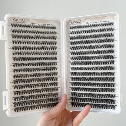 30D 40D Packaging Custom DIY Cluster Lashes Natural Long 640pcs Lash Clusters High Cost Performance Eyelash Extension Kit