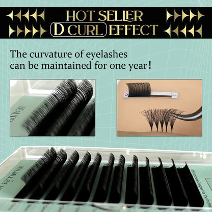 YASNAI Lash Individual Easy Eyelashes Volume Eyelash Extension 6-25Mm Custom Dark Matte Black Cashmere Lash Extensions Trays