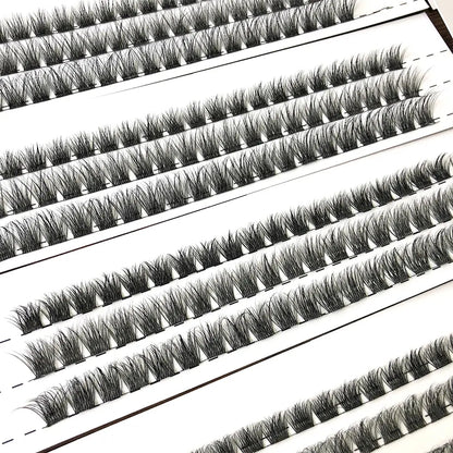 Bulk Custom 3 Lines Superfine Band Ribbon Cluster Lashes DIY Segmented Ribbons Lash Clusters Private Label