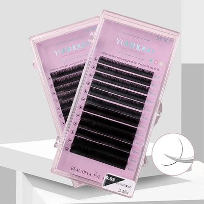 Wholesale Silk Premium 0.03 Mega Lash Extension Black Cashmere Matte Lash Extensions Suppliers