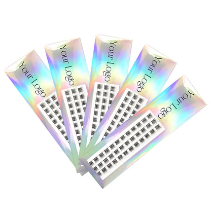 3 Rows Diy Ribbon Lashes Pink Eyelash Box at Home Cluster Lash Extensions Private Label Lash Trays Wholesale