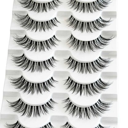 Wholesale Best Wispy False Lash Strips 7 Pairs Lash Strips That Look Like Extensions Clear Band Wispy Lash Strips