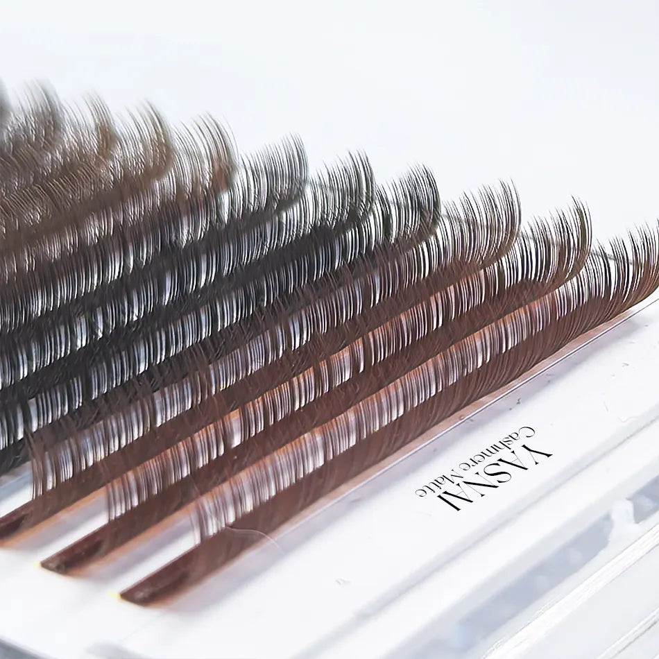 Super Soft 0.03 Brown Volume Lash Tray Light Brown and Dark Brown Eyelash Extensions Wholesale