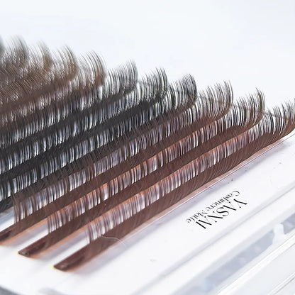 Super Soft 0.03 Brown Volume Lash Tray Light Brown and Dark Brown Eyelash Extensions Wholesale
