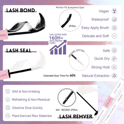 3D 200D Synthetic Hair Mixed Length Volume for Lightweight DIY Lash Cluster with Strong Glue Wholesale 120pcs Custom Logo