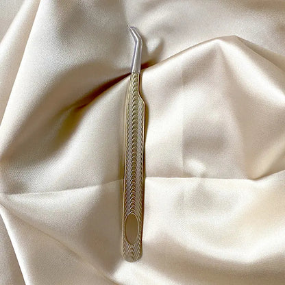 High Density 90 Degree Eyelash Stainless Steel Tweezers Individual Eyelash Extension Volume Tweezer