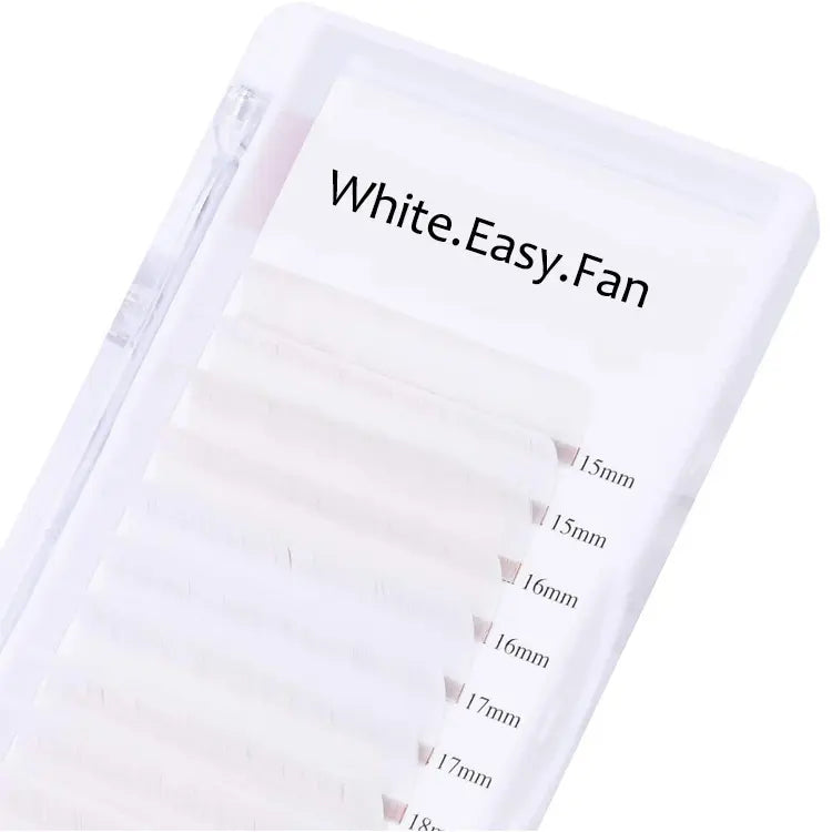 Private Label White Easy Fan Lashes Colored Blooming Volume Lash Extensions Supplier