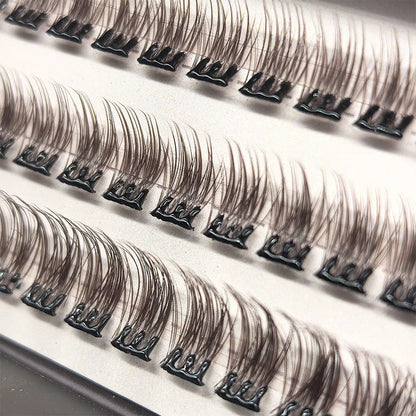 Brown Lash Packaging with Brown Color Lashes Cluster Kits Vendors Dark Brown Lash Clusters Wholesale Glue Free