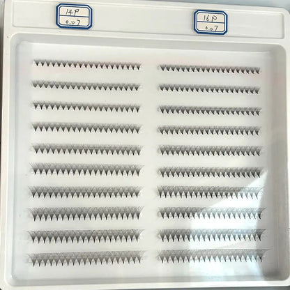 Factory Wholesale Handmade CC for 10D 20D 30D 40D Korean PBT Fiber Premade Volume Fans Lashes Short Stem Eyelash Extensions