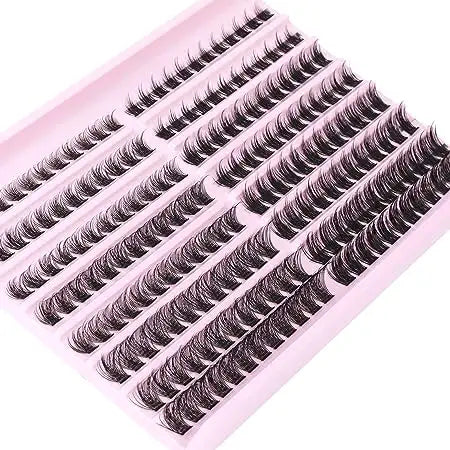 Cluster Mink Lashes Wholesale with Boxes Faux Mink Cluster Lash Trays Mink Lash Cluster Tray