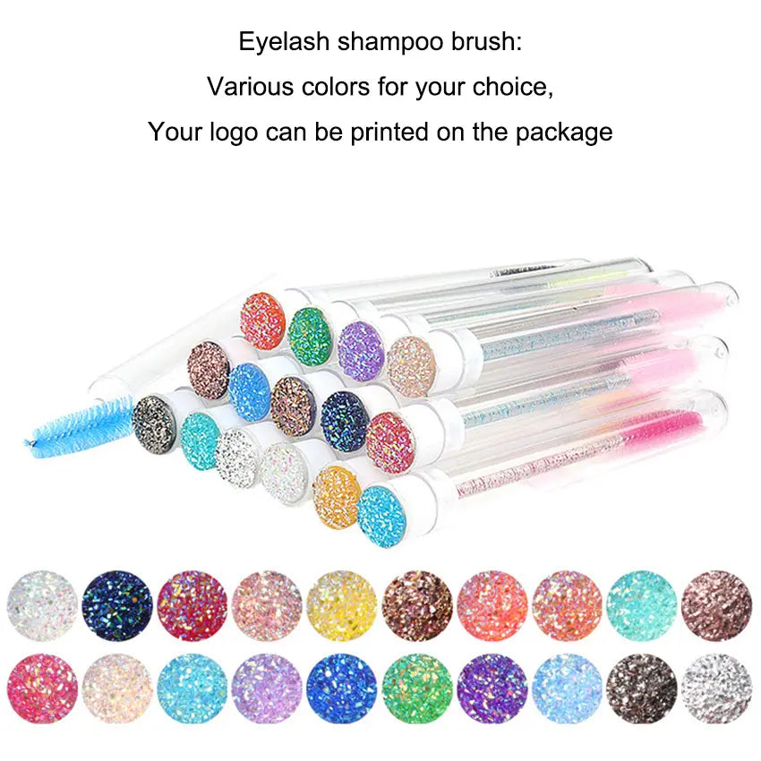 Private Label Lash Shampoo & Wash Kit 60ml/100ml Liquid Plant Extracts Deeply Cleaning Healthy Eyelash Extension Cleanser Brush